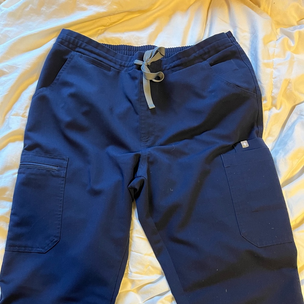 Navy Blue Figs Scrub Pants